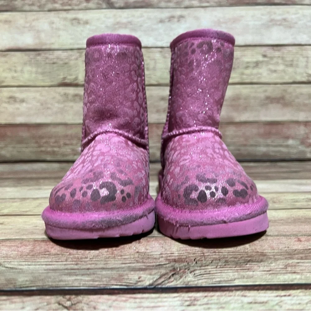 Ugg Short Classic Pink Leopard Boots